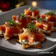 Antipasto di Natale al Salmone Affumicato