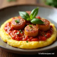 Bicchierini di polenta con salsiccia che bont&agrave;