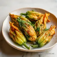 Fiori di Zucchina Fritti: Ripieni per 4 Porzioni