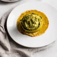 Ricetta Melanzane Parmigiana Moderna con Pesto da Chef