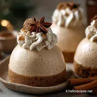 Gingerbread Latte Mousse Domes: Dessert di Natale Elegante e Veloce