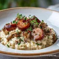 Risotto Salsiccia e Funghi per 4, 30 Minuti