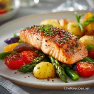 Idea per mangiare sano con Salmone e Verdure: Ricetta Sana