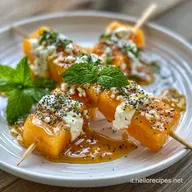 Spiedini Di Melone E Feta Con Menta Fresca