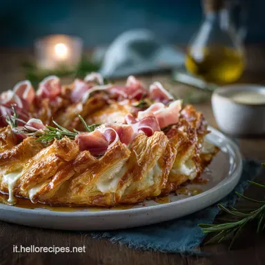 Albero di sfoglia con mozzarelline e prosciutto: ricetta scenografica facile Scheda ricetta