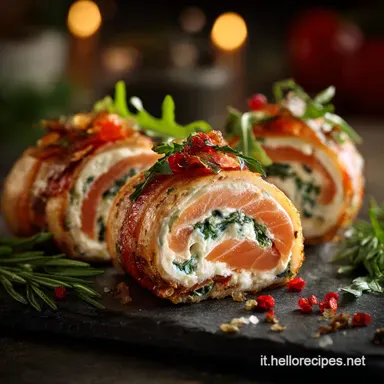 Antipasti di Natale: Rotolo Salmone, elegante e pronto in anticipo Scheda ricetta