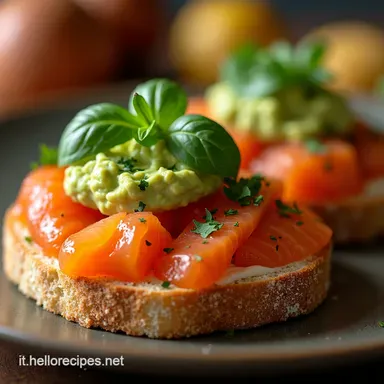 Le pi&ugrave; belle ricette con avocado Bruschetta Salmone che bont&agrave; Scheda ricetta
