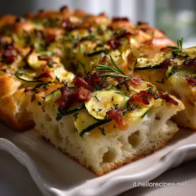Focaccia in Padella con Zucchine e Pancetta Fatto in Casa Scheda ricetta