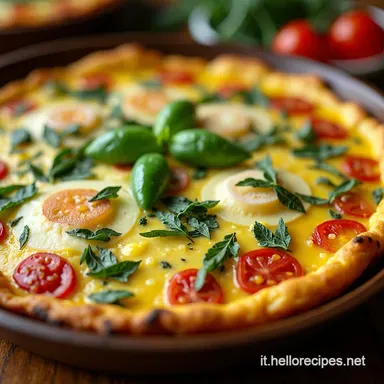 Cheesy Frittata Perfetta Alta Soffice e Filante ai Tre Formaggi Scheda ricetta