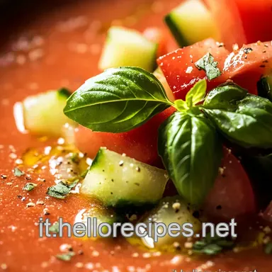 Gazpacho Andaluso: Un Bacio d'Estate a Casa Tua! Scheda ricetta