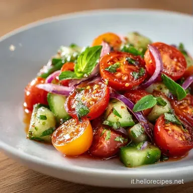 Insalata Light Pomodori in 10 Minuti Scheda ricetta