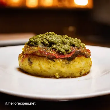 Ricetta Melanzane Parmigiana Moderna con Pesto da Chef Scheda ricetta