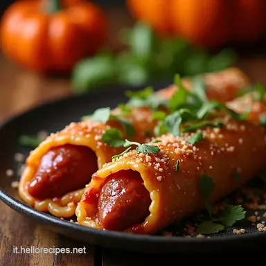 Mummie di Salsiccia Avvolte Cibi per Feste di Halloween Veloci Scheda ricetta