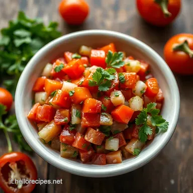Pico de Gallo Fresco: La Salsa Messicana che ti Far&agrave; Impazzire! Scheda ricetta