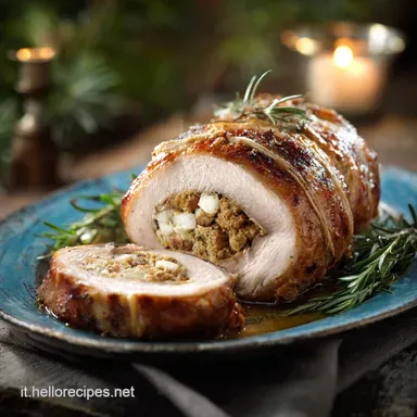 Men&ugrave; di Natale: Roll&egrave; di Cappone Ripieno, la Ricetta per stupire tutti. Scheda ricetta