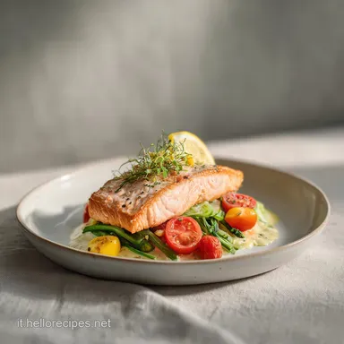 Salmone Cremoso alla Toscana: Ricetta per 4 Porzioni in 25 Minuti Scheda ricetta