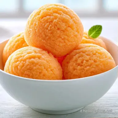 Sorbetto Al Melone per 4 Persone Scheda ricetta