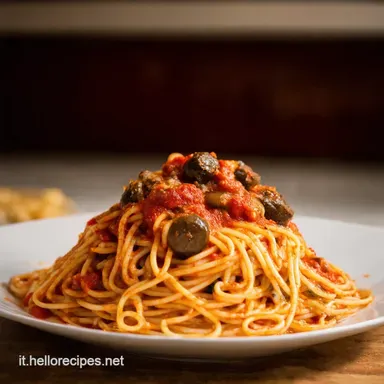 Spaghetti alla Puttanesca Ricetta Napoletana Facile e Saporita Scheda ricetta