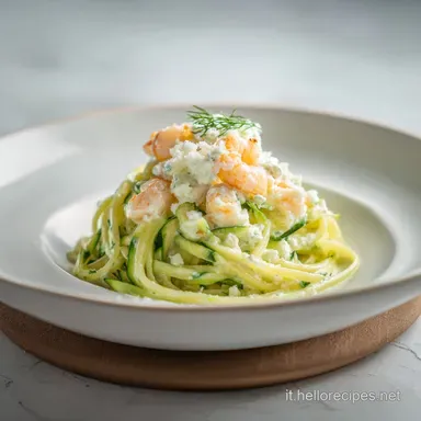 Spaghetti Crema Zucchine Stracciatella e Gamberi in 30 Minuti Scheda ricetta
