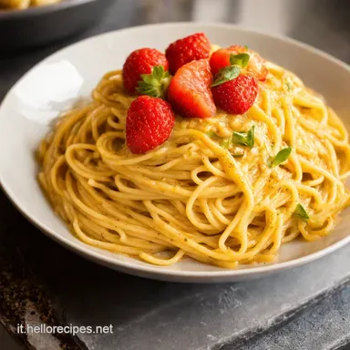 Spaghetti Fragola e Aglio Orsino La Primavera nel Piatto Scheda ricetta
