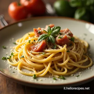 Spaghetti Speck Stracciatella e Pistacchio Il Primo Piatto Veloce e Gourmet Scheda ricetta
