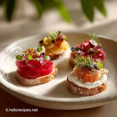 Tris di Tartine: Veloci e Eleganti in 20 Minuti Scheda ricetta