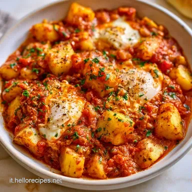Uova, Patate e Pomodoro per 4 Persone Scheda ricetta