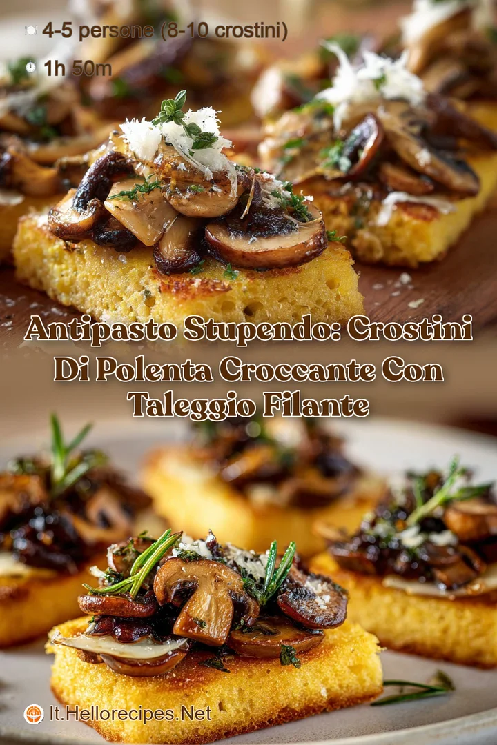 Antipasto Stupendo: Crostini di Polenta Croccante con Taleggio Filante
