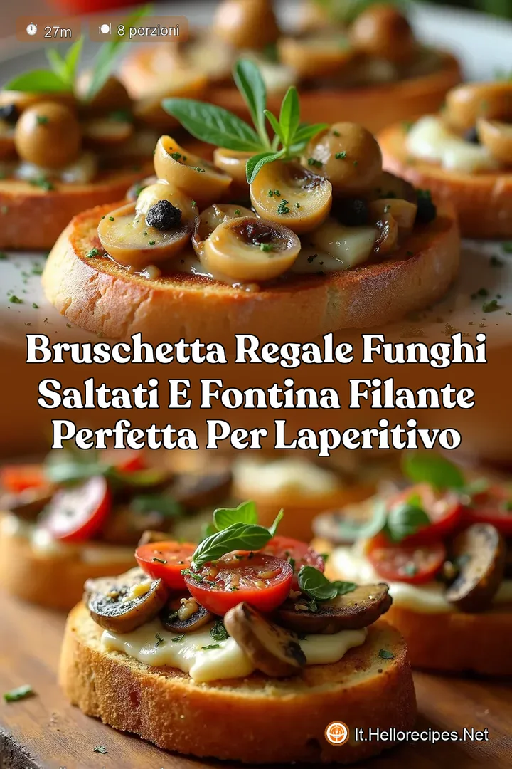 Bruschetta Regale Funghi Saltati e Fontina Filante Perfetta per lAperitivo