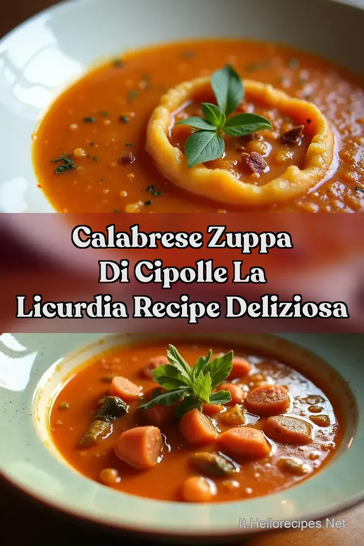 Calabrese Zuppa di Cipolle La Licurdia Recipe Deliziosa