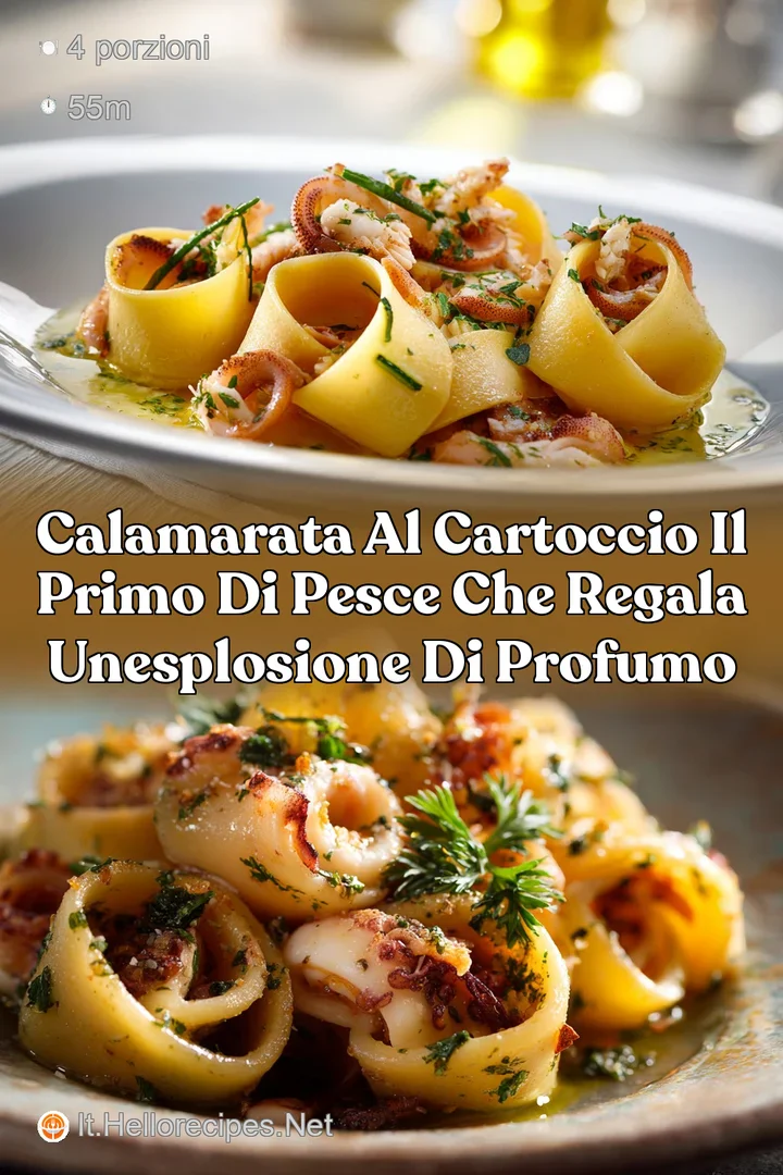 Calamarata al cartoccio il primo di pesce che regala unesplosione di profumo