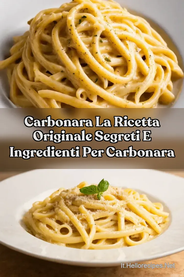 Carbonara La Ricetta Originale Segreti e ingredienti per carbonara