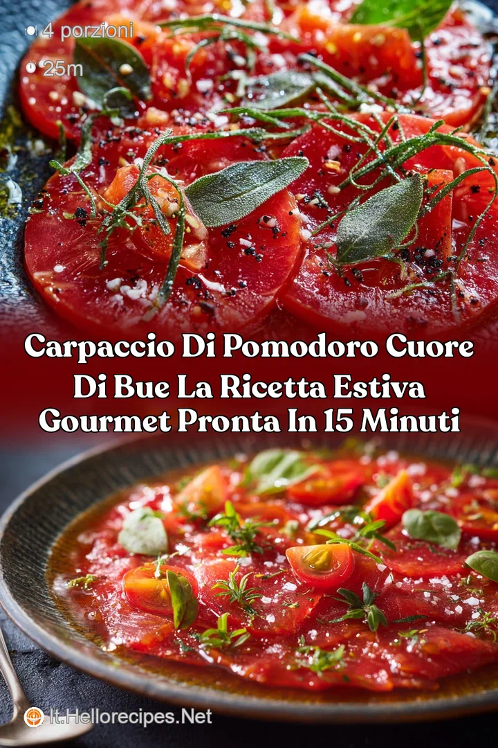 Carpaccio di pomodoro Cuore di Bue la ricetta estiva gourmet pronta in 15 minuti