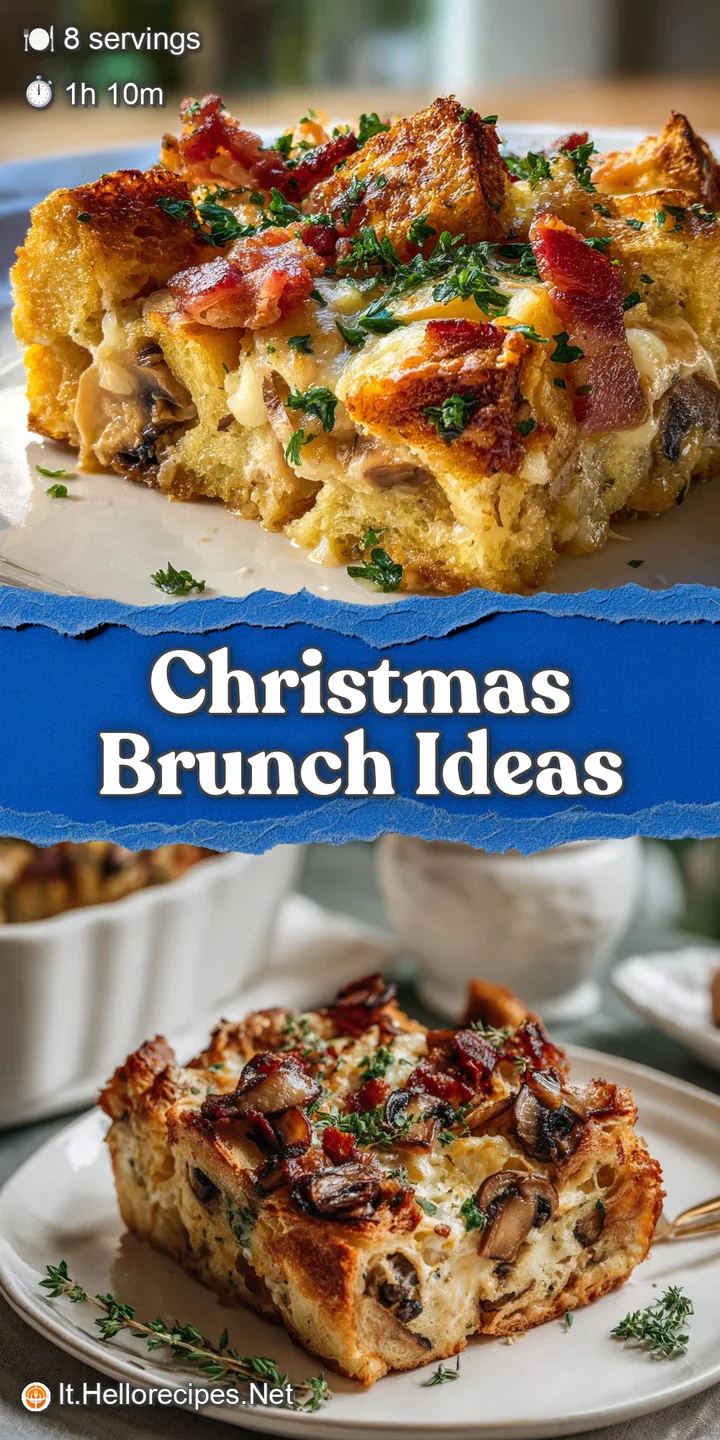 Close-up of a baked custard's creamy texture, showing a slightly browned top with glistening cranberries and vibrant green...