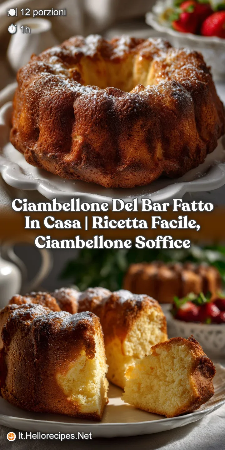Ciambellone Del Bar Fatto In Casa | Ricetta Facile Ciambellone Soffice