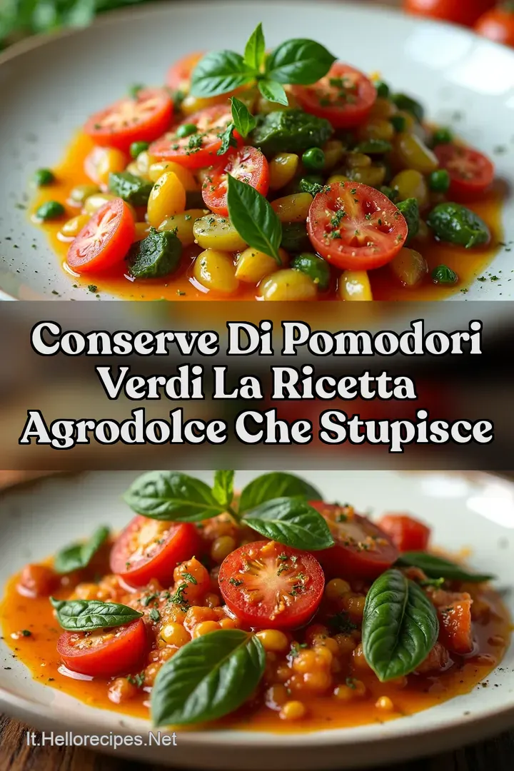 Conserve di Pomodori Verdi La Ricetta Agrodolce che Stupisce