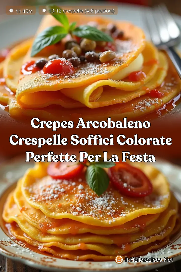 Crepes Arcobaleno Crespelle Soffici Colorate Perfette per la Festa