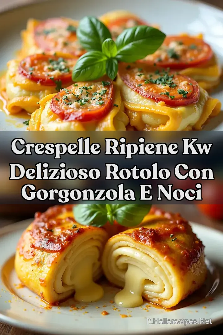 Crespelle Ripiene kw Delizioso Rotolo con Gorgonzola e Noci