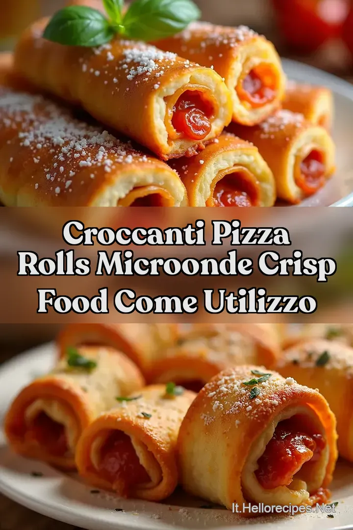 Croccanti Pizza Rolls Microonde Crisp Food come utilizzo