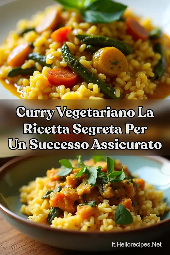 Curry Vegetariano La Ricetta Segreta per un Successo Assicurato