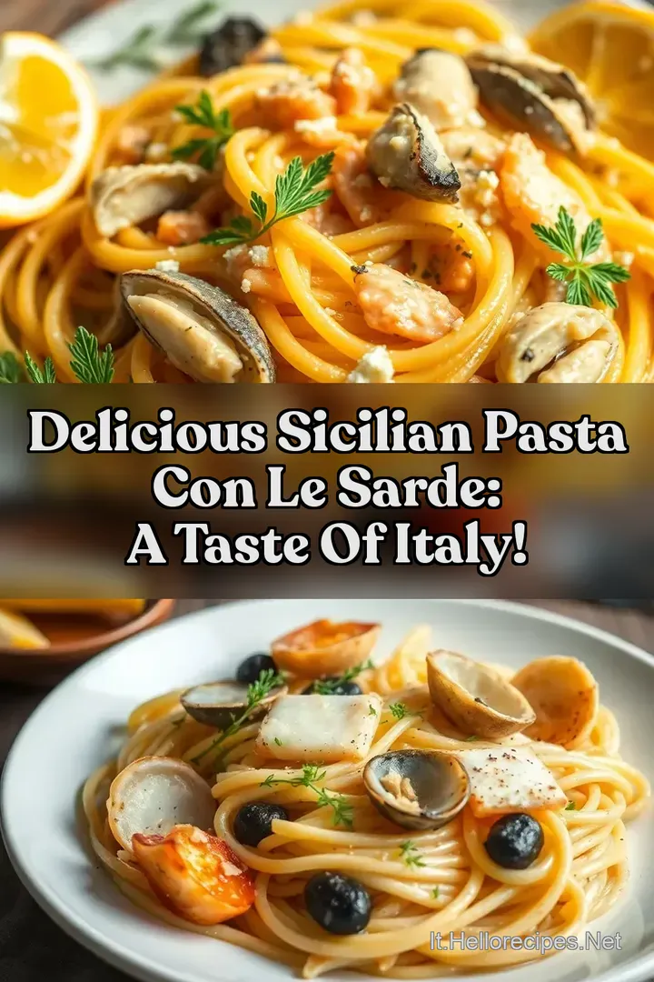 Delicious Sicilian Pasta Con Le Sarde: A Taste of Italy!