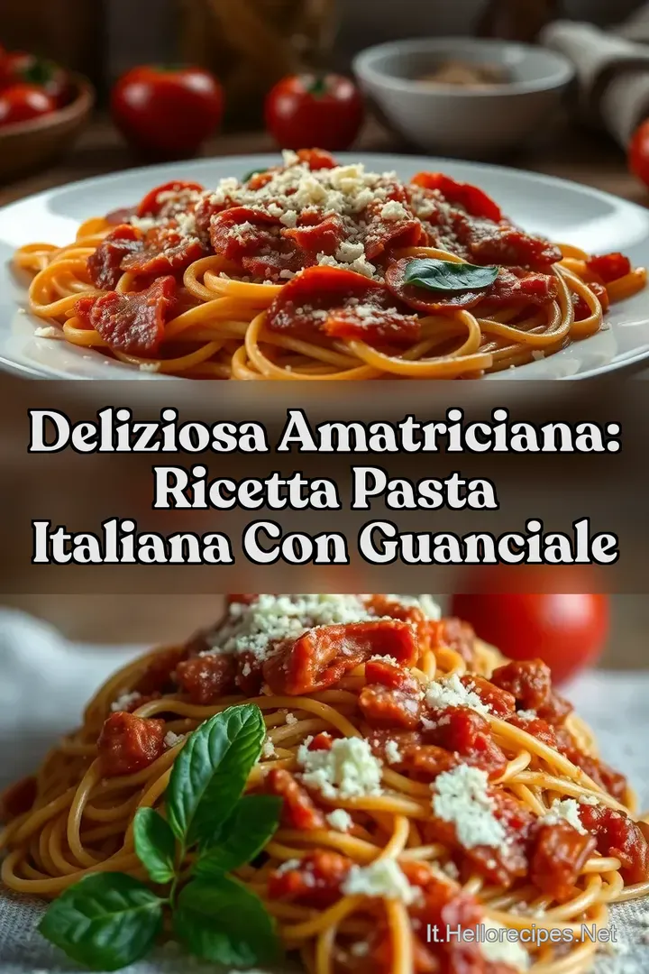 Deliziosa Amatriciana: Ricetta Pasta Italiana con Guanciale