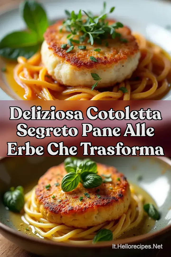 Deliziosa Cotoletta Segreto Pane alle Erbe Che Trasforma