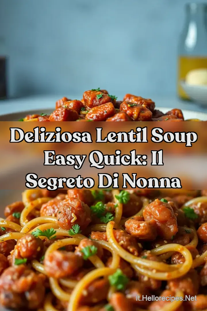 Deliziosa Lentil Soup Easy Quick: Il Segreto di Nonna