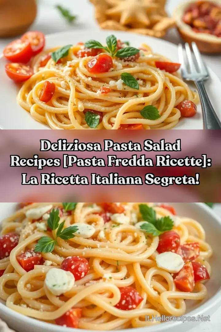 Deliziosa Pasta Salad Recipes [pasta fredda ricette]: La Ricetta Italiana Segreta!