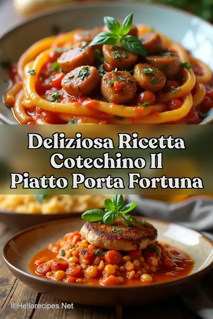 Deliziosa ricetta cotechino Il piatto porta fortuna