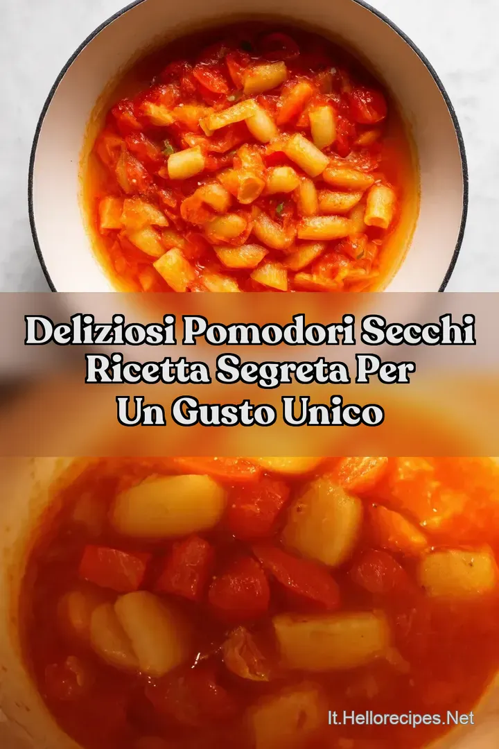 Deliziosi Pomodori Secchi Ricetta Segreta per un Gusto Unico