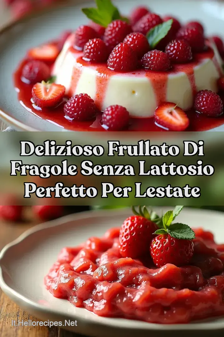 Delizioso Frullato di Fragole Senza Lattosio Perfetto per lEstate