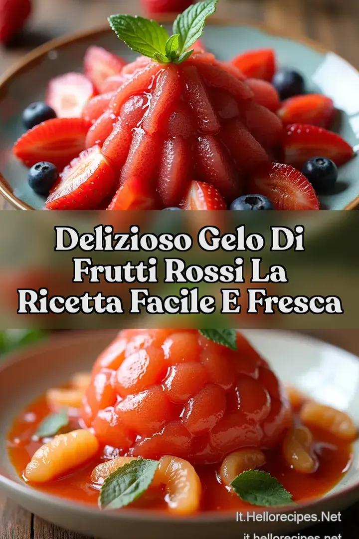 Delizioso Gelo di Frutti Rossi La Ricetta Facile e Fresca