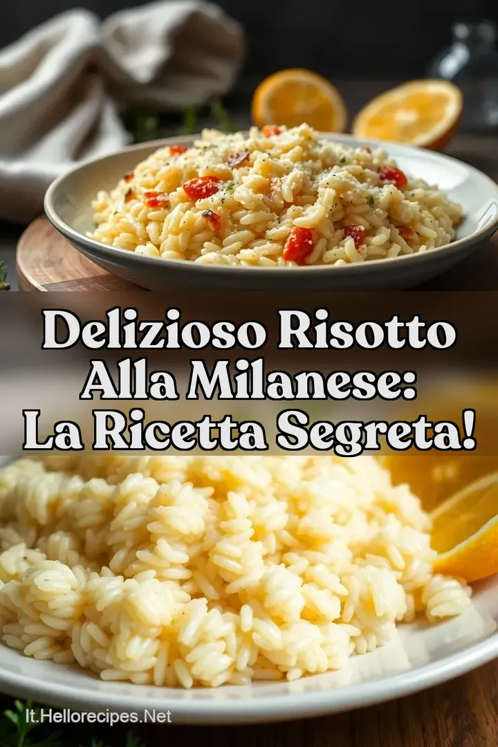 Delizioso Risotto alla Milanese: La Ricetta Segreta!